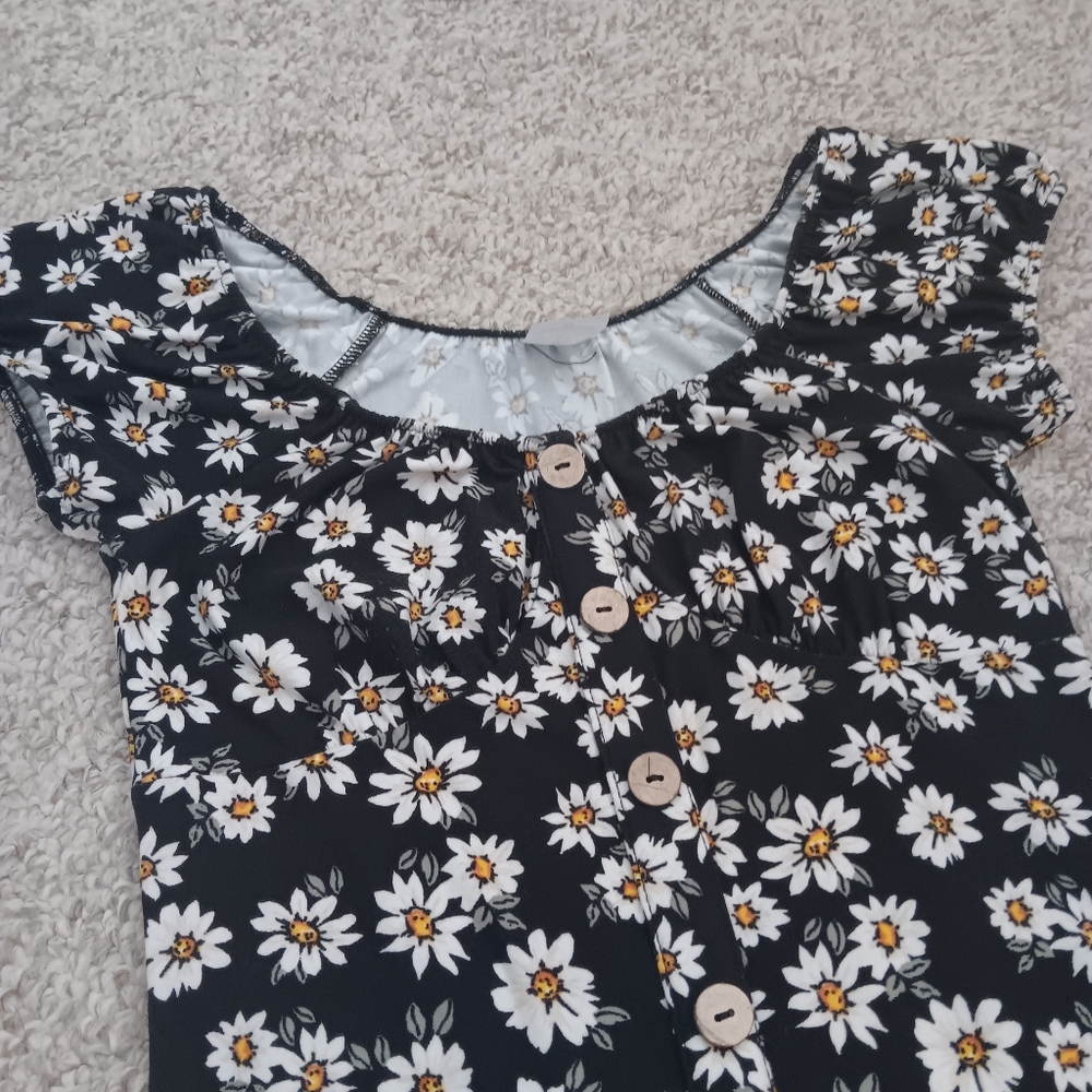 NWOT - Black Floral Sun Dress - Picture 2 of 3